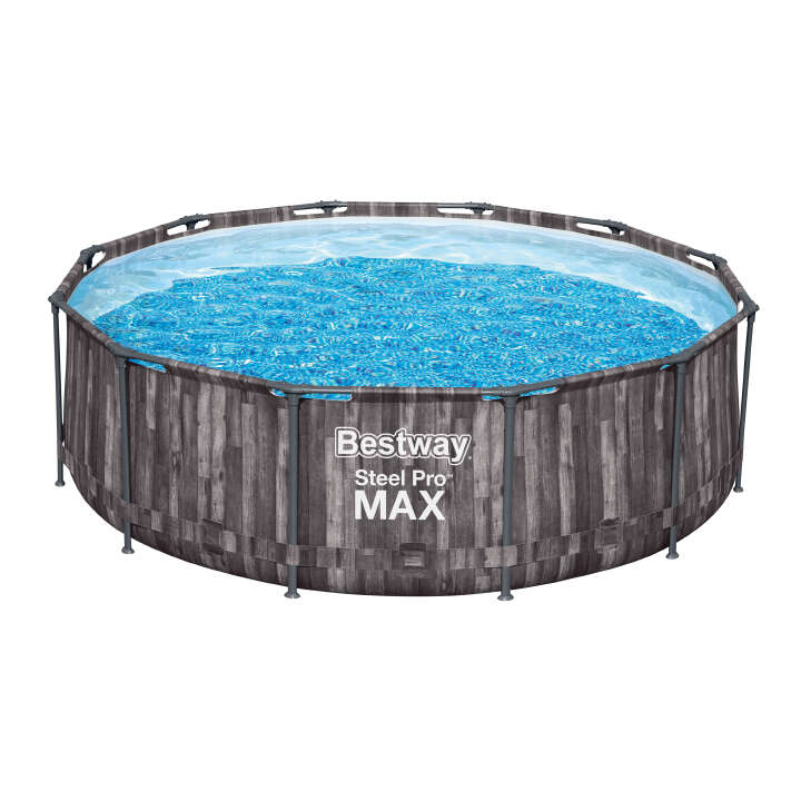 Bestway Steel Pro MAX™ Frame Pool-Set Holz-Optik
